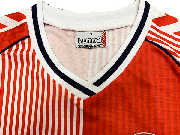 Camiseta Dinamarca Primera Equipación 1986, Rojo y Blanco - Beazl.com