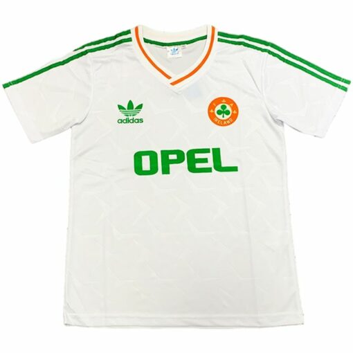 Camiseta Irlanda Segunda Equipación 1990, Blanca - Beazl.com