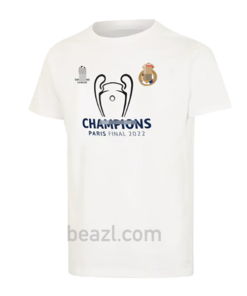 Camiseta Campeones UCL 2022 Real Madrid Blanca