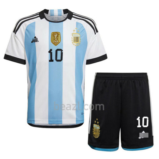 Camiseta de Messi Argentina 3 Estrellas 1ª Equipación 2022 Niño - Beazl.com