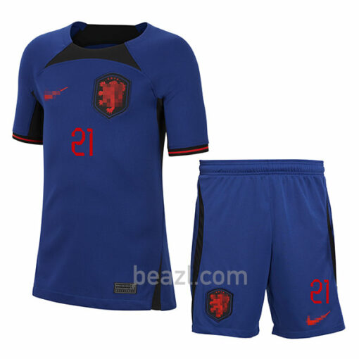 Camiseta De Jong Países Bajos 2ª Equipación 2022/23 Niño - Beazl.com